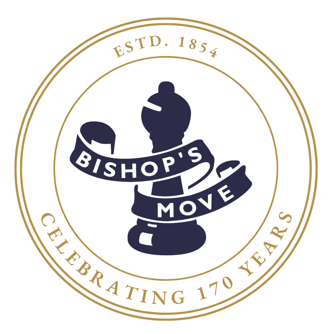 The logo of the removals company called Bishop's Move