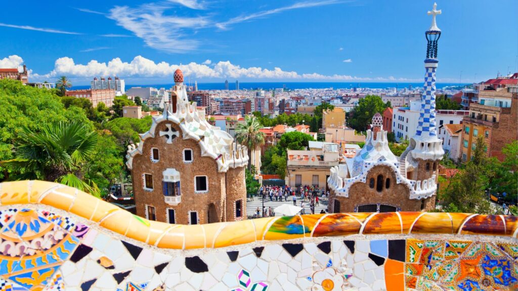 Barcelona, Spain, on a clear day.
